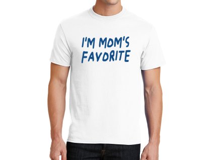 Mens tshirt white Jsem maminčin favorit