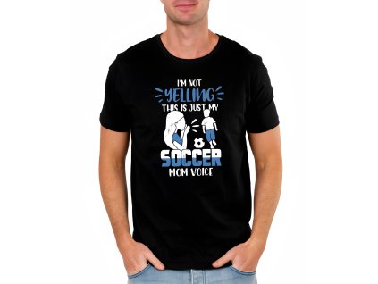 Mens tshirt black Fotbalová Máma Level 100