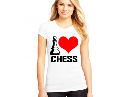 Dámské tričko Miluji šachy