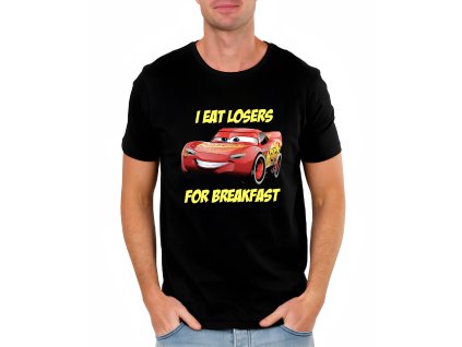 Mens tshirt black Blesk McQueen Žere Poražené