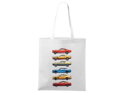 Shopping bag white Mustang Evoluce Šest Generací