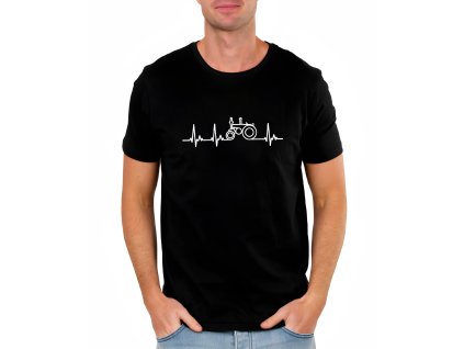 Mens tshirt black Když ti traktory pumpují krev – styl pro agronadšence