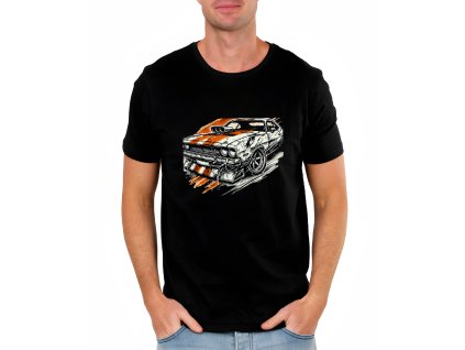 Mens tshirt black Americká Bestie Bez Pravidel