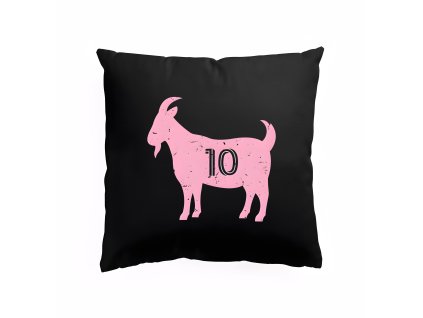 Pillow black Růžová GOAT 10 Vládne