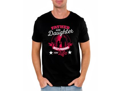 Mens tshirt black Táta A Dcera Navždy