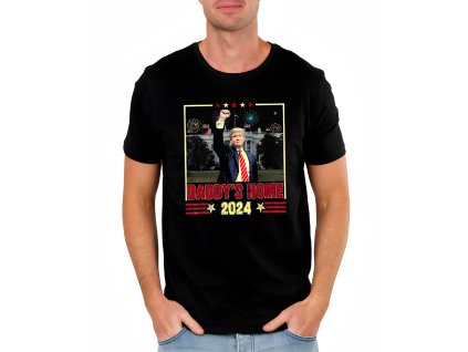 Mens tshirt black Daddy’s Home Trump