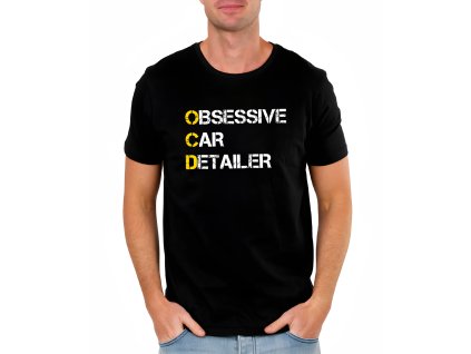Mens tshirt black Detailer Mánie Pro Profesionály
