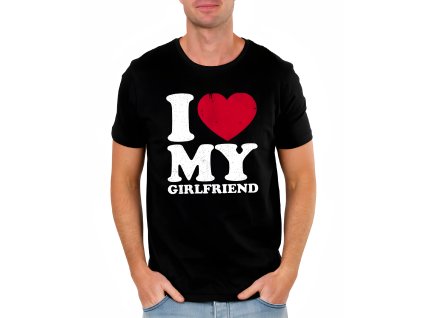 Mens tshirt black Miluji Svoji Přítelkyni