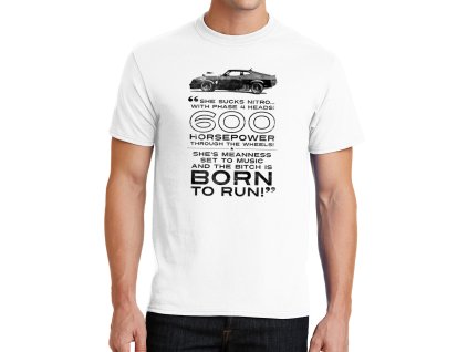 Mens tshirt white 600 Koní Čisté Síly