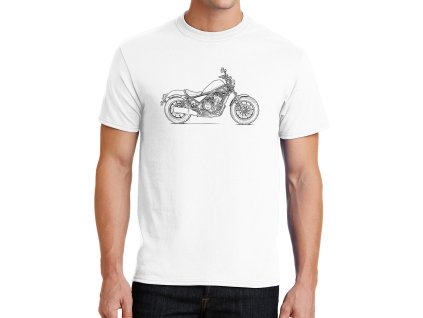 Mens tshirt white Rebel 500 V Čisté Linii