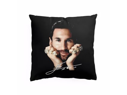 Pillow black Messi s prsteny