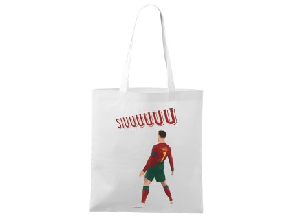 Shopping bag white SIUUU! Ronaldo Slavící Exploze