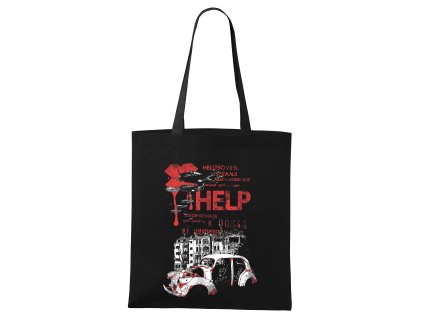 Shopping bag black Auto Uprostřed Chaosu