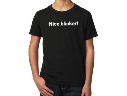 Kids tshirt black Nice Blinker, Bro Humor za volantem