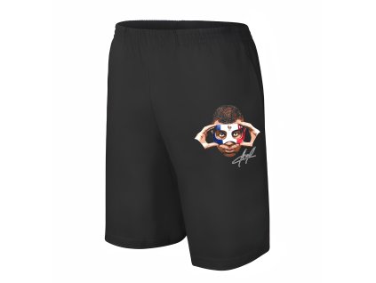 Men shorts black Mbappé s francouzskou maskou