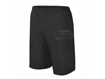 Men shorts black ST raketa v čisté linii! Minimalismus pro fanoušky Fordu