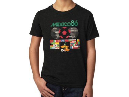 Kids tshirt black Mexico 86 Nostalgie Mundialu