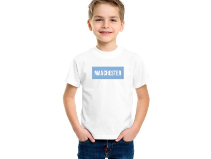 Kids tshirt white Modré Město Futbalových Snů