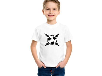 Kids tshirt white Bleskový Fotbalový Adrenalin