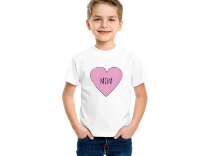 Kids tshirt white Dokonalé srdce pro mámu