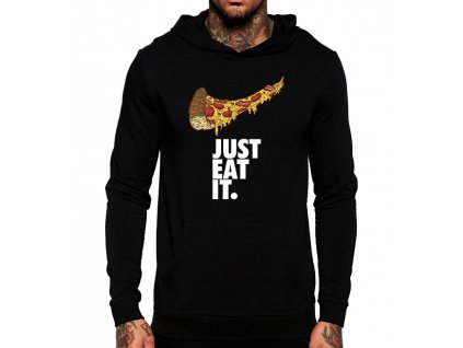 černá unisex mikina s kapucí Just do Eat It