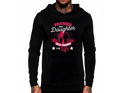 Hoodie black Táta A Dcera Navždy