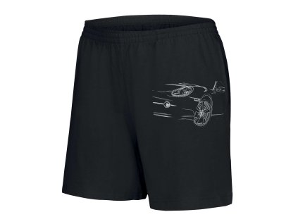 Woman shorts black Černobílá ikona Porsche Nadčasový styl
