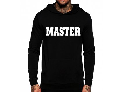 černá unisex mikina s kapucí Master