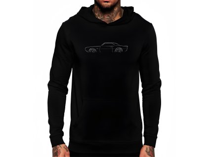Hoodie black Camaro Silueta Čistý Styl