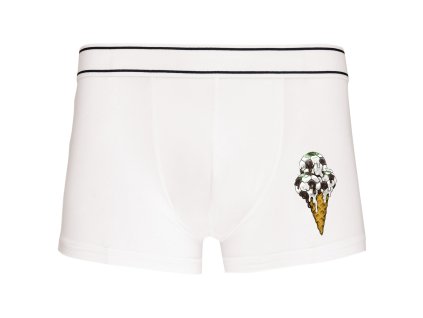 Mens underwear white Sladká Fotbalová Zmrzlinová Mánie