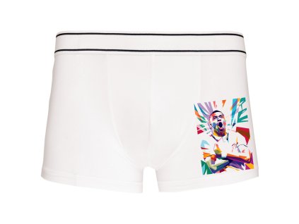 Mens underwear white Mbappé barevná exploze
