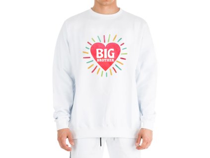 Sweatshirt white Velký Brácha Srdcem Hrdina