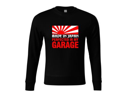 Sweatshirt black Made in Japan, laděno v garáži