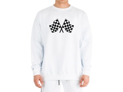 Sweatshirt white Šachovnicové Vlajky Vítězství