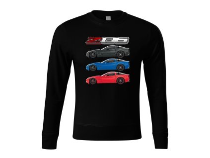 Sweatshirt black Corvette Z06 Trojitý Úder