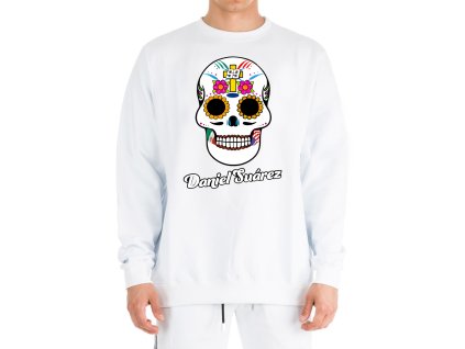 Sweatshirt white Daniel Suárez cukrová lebka