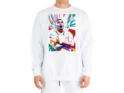 Sweatshirt white Mbappé barevná exploze