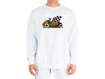 Sweatshirt white Vítězná Šachovnice V Plném Plynu