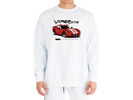 Sweatshirt white Červený Dodge Viper GTS