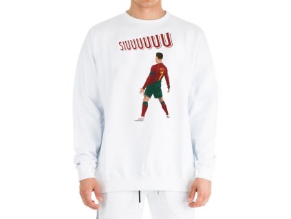 Sweatshirt white SIUUU! Ronaldo Slavící Exploze