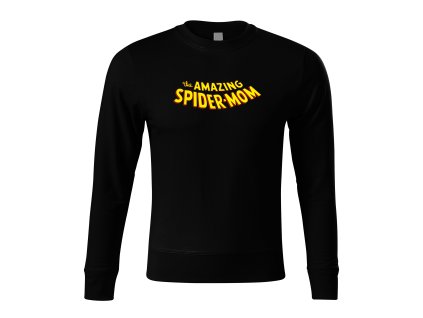Sweatshirt black Úžasná Spider‑Máma