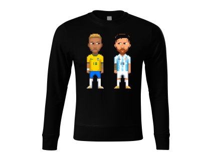 Sweatshirt black Pixeloví Rivalové Neymar Vs Messi