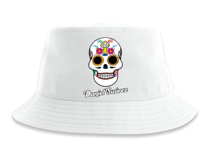 Hat white Daniel Suárez cukrová lebka
