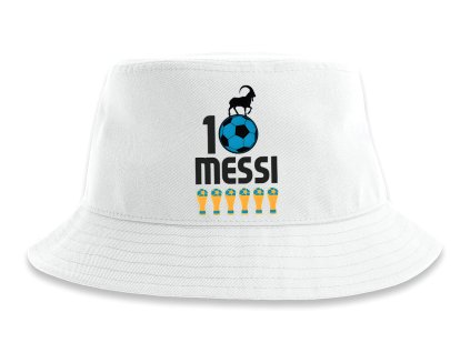 Hat white GOAT Trofeje Messiho Vítězí