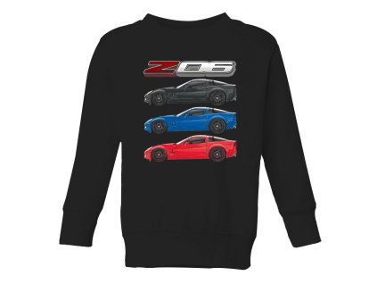 Kids sweatshirt black Corvette Z06 Trojitý Úder