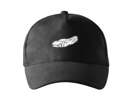 Cap black Minimalistická silueta bílého supersportu