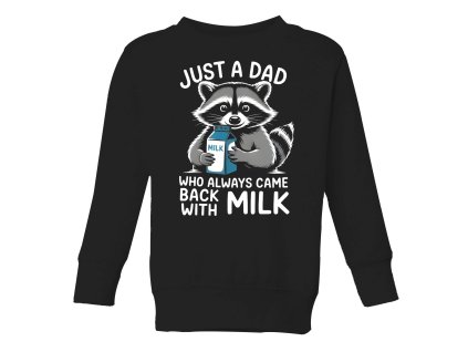 Kids sweatshirt black Táta Vždy Přinesl Mléko