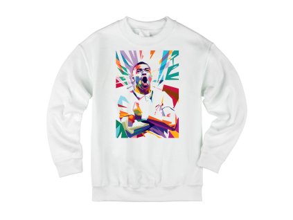Kids sweatshirt white Mbappé barevná exploze