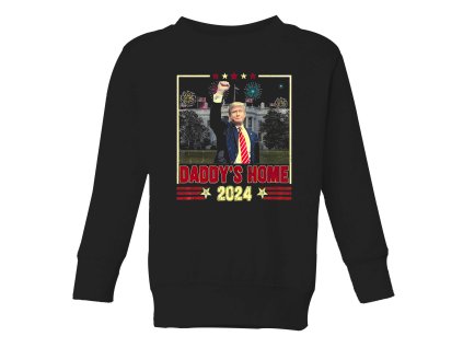 Kids sweatshirt black Daddy’s Home Trump