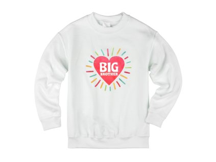 Kids sweatshirt white Velký Brácha Srdcem Hrdina